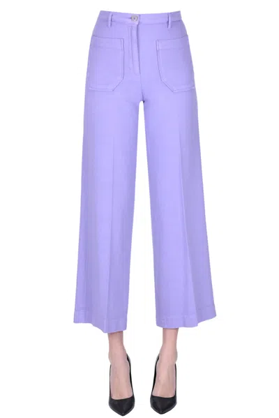 Sessun Cropped Wide Leg Trousers In Lilac