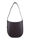 Sessun Leather Grandre Amo Hobo Bag With Bronze Details In Black