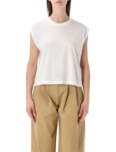 Sessun Sessùn Deedoo White Sleeveless Tencel T-shirt