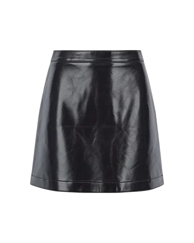 Sessun Faux Leather Mini Skirt In Black