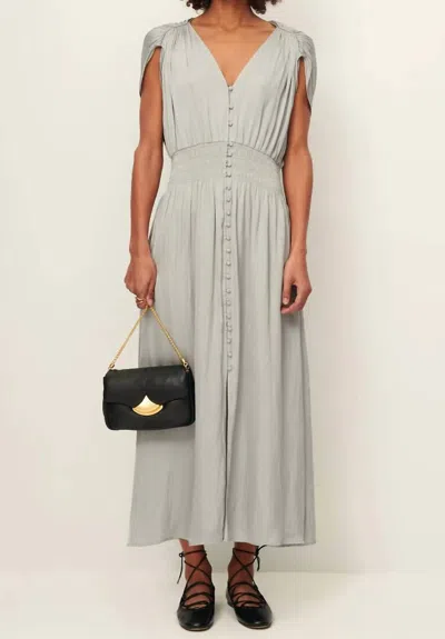 Sessun Galiane Midi Dress In Sauge In Gray