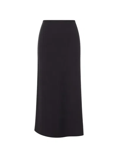 Sessun Sleek Long Straight Skirt In Black