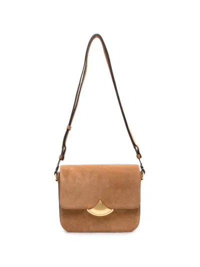 Sessun Gold-tone Hardware Crossbody Bag In Brown