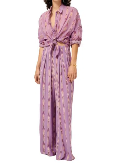 Sessun Hanano Top In Purple Sessùn Print
