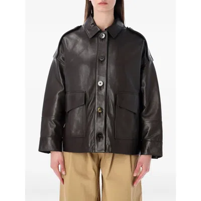 Sessun Harriboyd Button-up Coat In Brown