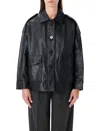 Sessun Harriboyd Bomber Leather In Black