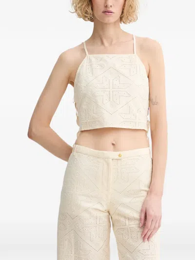 Sessun Haydee Embroidered Top In Neutral