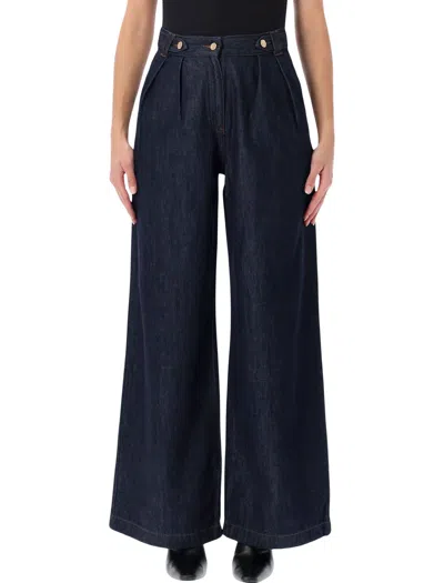 Sessun High-rise Wide-leg Jeans In Blue