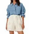 Sessun Hyogoni High Waist Shorts In Beige In Neutral