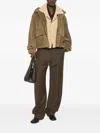 Sessun Leather-suede Flap-pocket Jacket In Gold