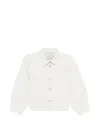 Sessun Leone Button-front Cropped Jacket In White