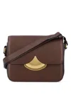 Sessun Structured Lizard-embossed Mini Box Handbag With Adjustable Strap In Brown
