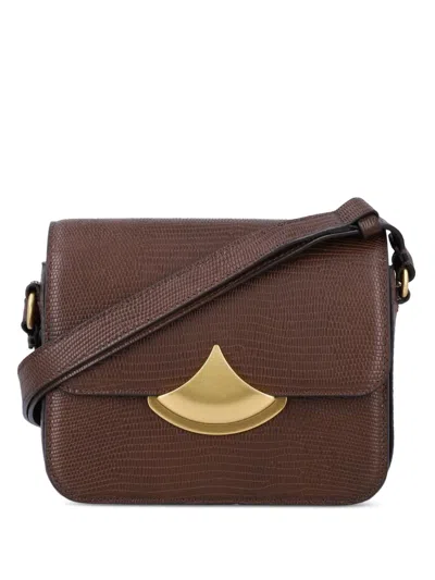 SESSUN LIZARD-EFFECT LEATHER SMALL SHOULDER BAG