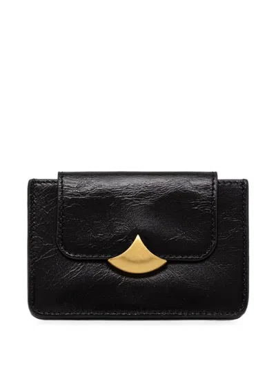 Sessun Logo-embossed Leather Card Holder In Black