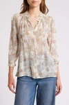 Sessun Sessùn Lylee Floral Chiffon Button-up Shirt In Lylee-white Song