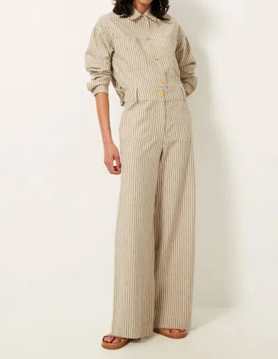 Sessun Manhatti Pants In Sand Black In Multi