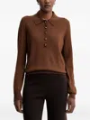 Sessun Merino Wool Knitted Top In Brown