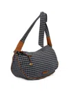 Sessun Mini Lango Gingham-check Shoulder Bag In Gray