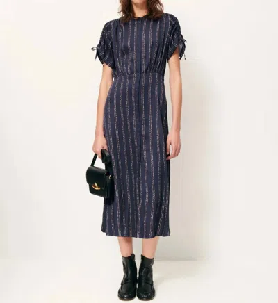 Sessun Nolong Dress In Navy In Blue