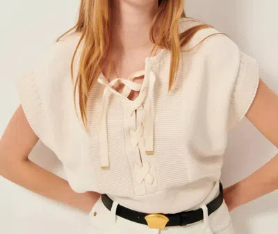 Sessun Odyssee Jumper In Fleur De Sel In White