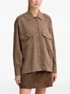 Sessun Pinestripe Shirt In Brown