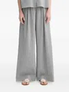 Sessun Pinstripe Elasticated-waist Palazzo Pants In Gray