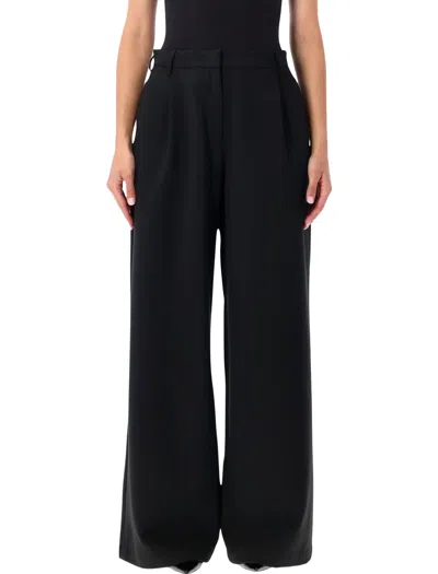 Sessun Provenco Black High-waisted Tailored Wide-leg Pants