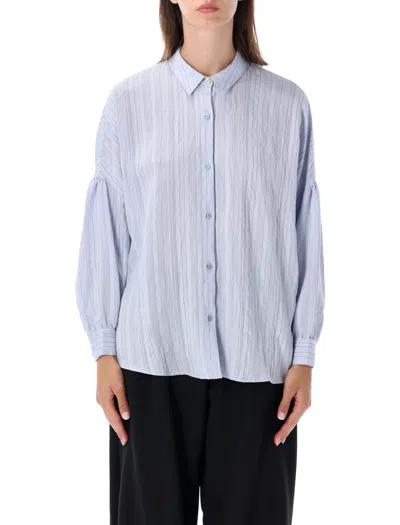 Sessun Relaxed Striped Button-front Shirt In Blu