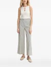 Sessun Ribbed Button Top In White