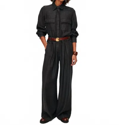 Sessun Rinim Waisted Pants In Carbonella In Black