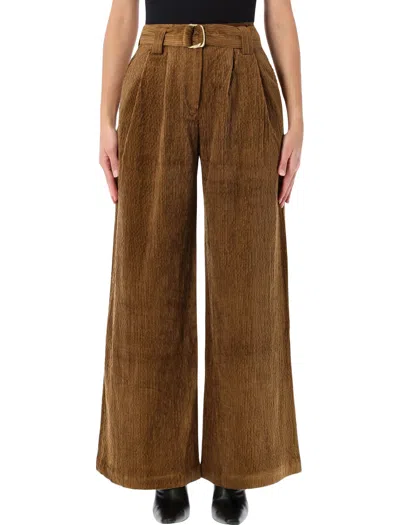 Sessun Rivel High-waisted Wide-leg Corduroy Pants In Multi