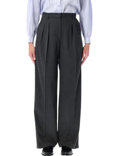 Sessun Sessùn Emilio Oxford Viscose Trousers In Black