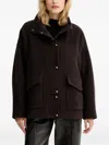 Sessun Single-breasted Coat In Black