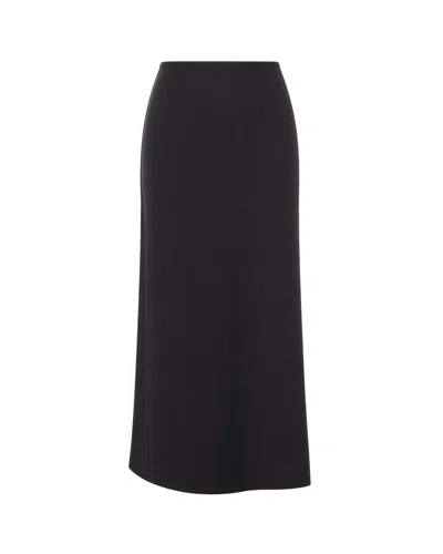 Sessun Sleek Long Straight Skirt In Black