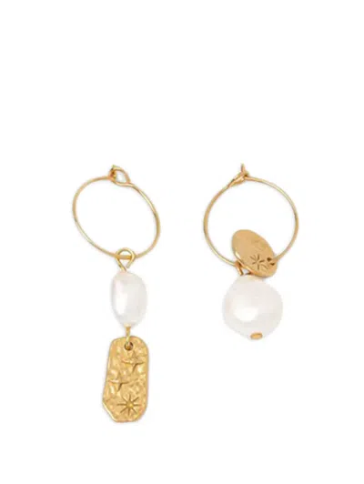 Sessun Soren Pearl Drop-earrings In Gold