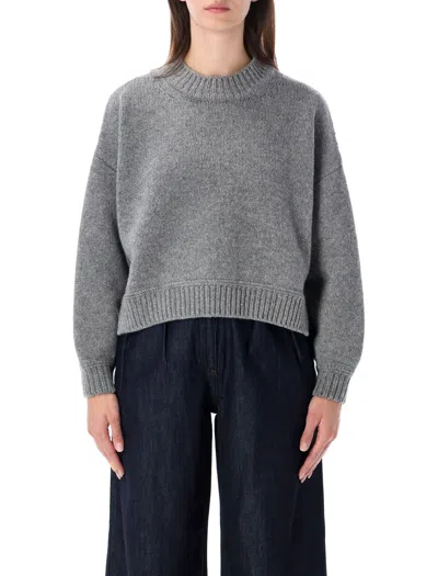 Sessun Spero Cropped Wool Sweater In Animal Print