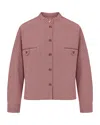 Sessun Striped Button-front Shirt Jacket In Multi