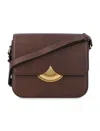 Sessun Structured Lizard-embossed Mini Box Handbag With Adjustable Strap In Marrone