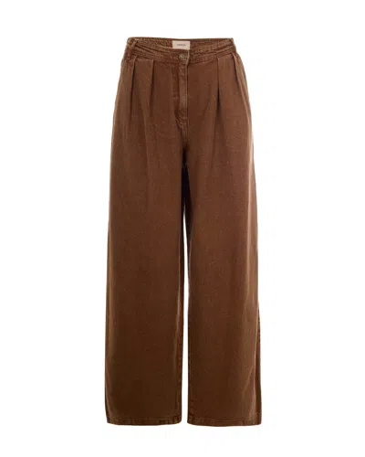 Sessun Stylish Trousers For Women In Toffee