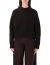 Sessun Oversized Mock Neck Sweater In Black