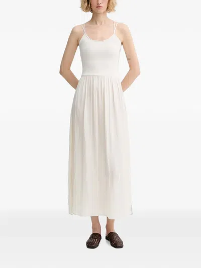 Sessun Fluid Feminine Mini Dress With Ballerina Straps In Neutral