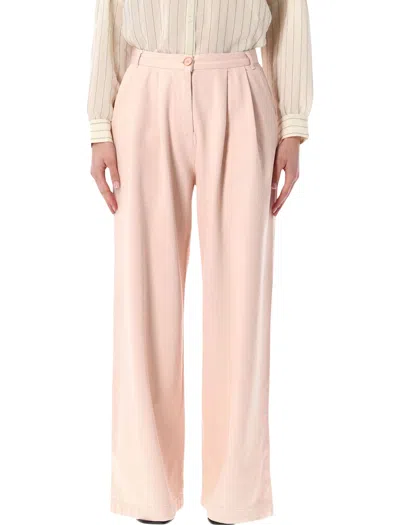 Sessun Sessùn Tamayo High-rise Pleated Trousers In Pink