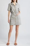 Sessun Sessùn Tanohi Linen & Cotton Shirtdress In Whiblack