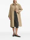 Sessun Trenchliss Belted Buttoned Trench Coat In Brown
