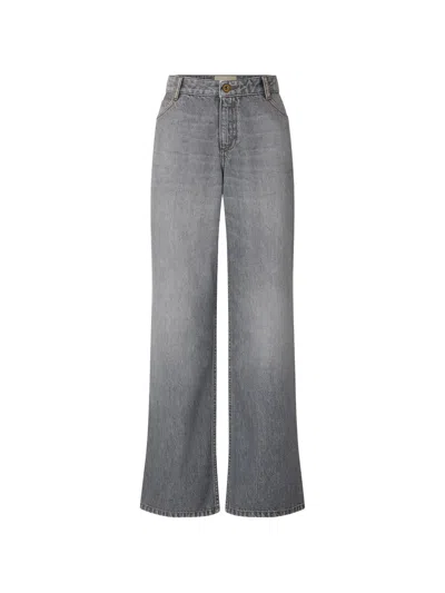 Sessun Vega Washed-effect Straight-leg Jeans In Gray