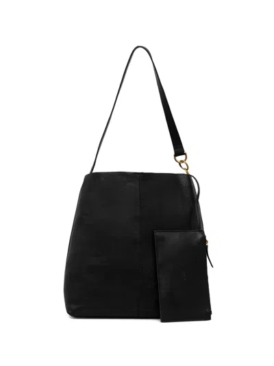 Sessun Vita Mia Leather Tote Bag In Black