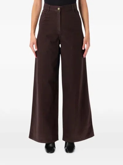 Sessun Wide-leg Jeans In Brown