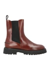 Sessun Woman Ankle Boots Tan Size 8 Leather In Brown