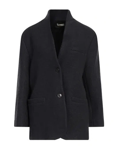Sessun Woman Blazer Midnight Blue Size L Wool, Polyester