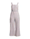Sessun Woman Jumpsuit Grey Size 8 Viscose, Linen In Grey